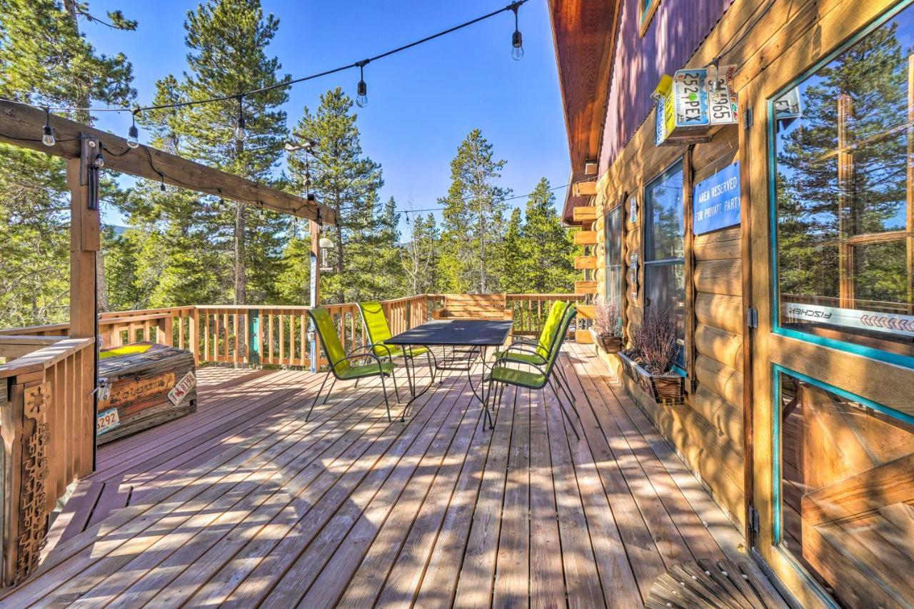 Secluded Black Hawk Log Cabin With Fire Pit! Exteriör bild