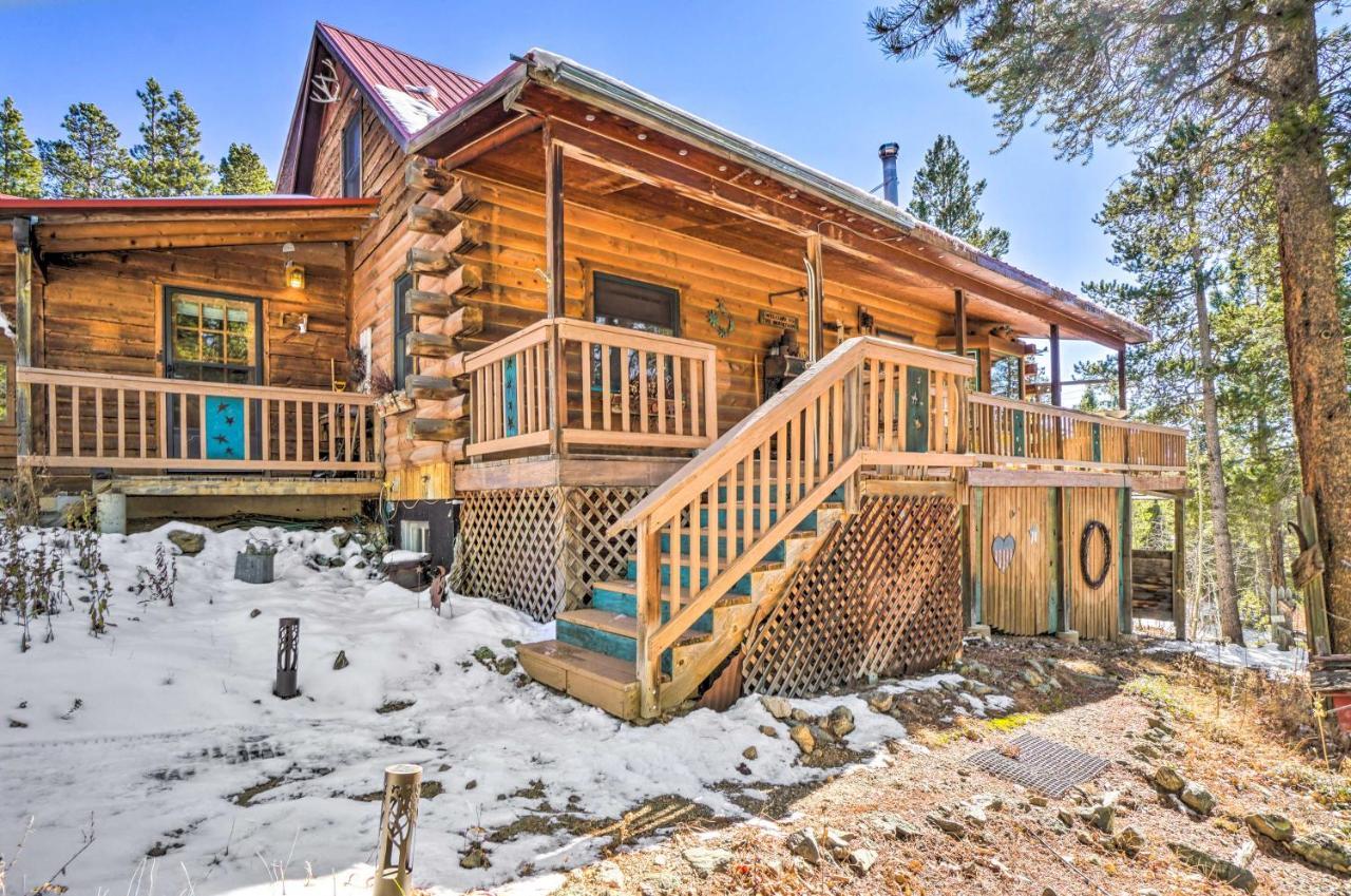 Secluded Black Hawk Log Cabin With Fire Pit! Exteriör bild