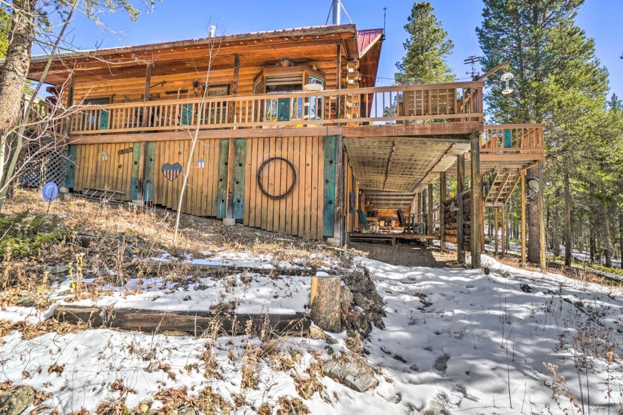 Secluded Black Hawk Log Cabin With Fire Pit! Exteriör bild